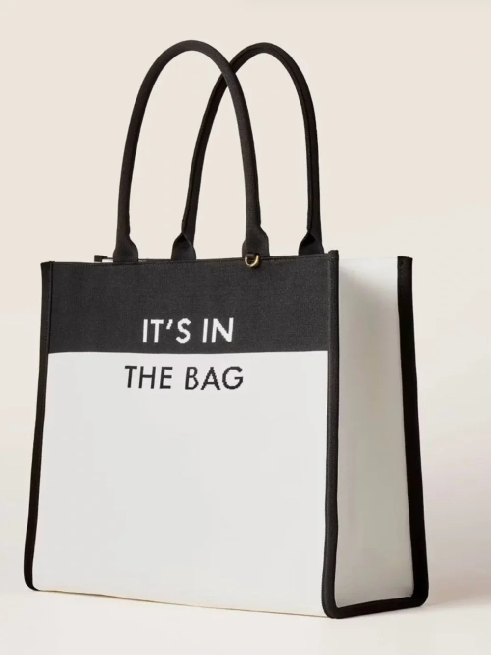 Black & White Statement Tote - 'It's In The Bag'